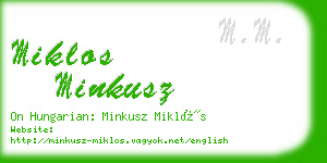 miklos minkusz business card